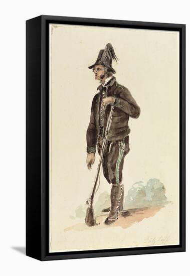 Italian Hunter, 1830-Carl Wilhelm Goetzloff-Framed Stretched Canvas