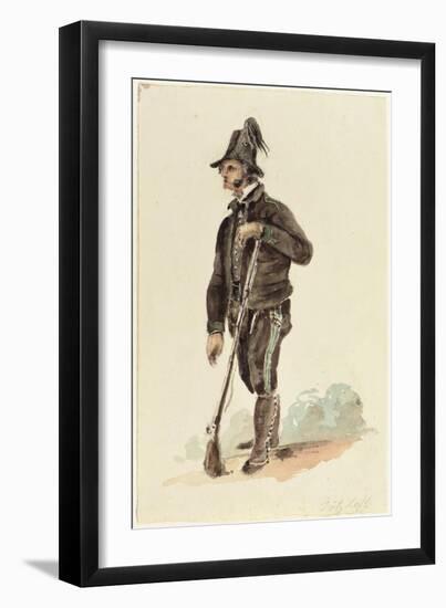 Italian Hunter, 1830-Carl Wilhelm Goetzloff-Framed Giclee Print
