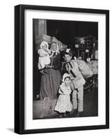 Italian Immigrants Arriving at Ellis Island, New York, 1905-Lewis Wickes Hine-Framed Giclee Print