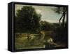 Italian Impressions or Italian Landscape-Jean-Baptiste-Camille Corot-Framed Stretched Canvas