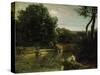 Italian Impressions or Italian Landscape-Jean-Baptiste-Camille Corot-Stretched Canvas