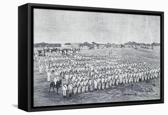 Italian Infantry Battalion in Moncullo Camp, 1886, Colonial Wars, Eritrea-null-Framed Stretched Canvas