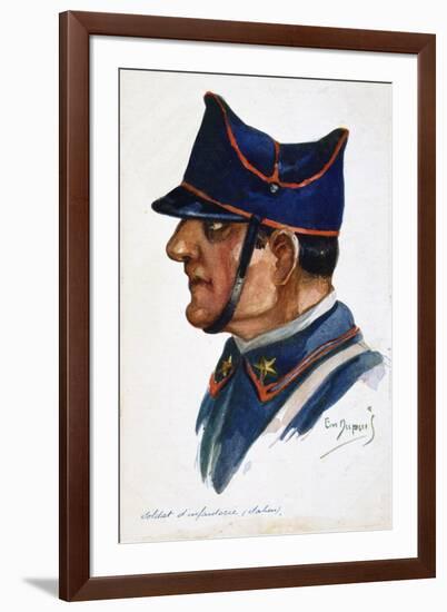 Italian Infantry Soldier, 1914-1918-null-Framed Giclee Print