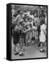 Italian Kids Watching Outdoor Puppet Show-Dmitri Kessel-Framed Stretched Canvas