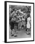 Italian Kids Watching Outdoor Puppet Show-Dmitri Kessel-Framed Photographic Print