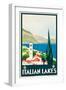 'Italian Lakes' - Plakatwerbung für die italienischen Seen. Ca. 1928-null-Framed Giclee Print