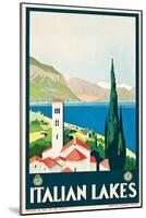 'Italian Lakes' - Plakatwerbung für die italienischen Seen. Ca. 1928-null-Mounted Giclee Print