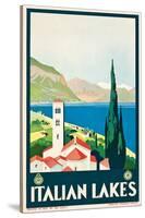 'Italian Lakes' - Plakatwerbung für die italienischen Seen. Ca. 1928-null-Stretched Canvas