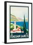 'Italian Lakes' - Plakatwerbung für die italienischen Seen. Ca. 1928-null-Framed Giclee Print