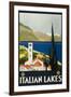 Italian Lakes Tourism Vintage Ad-null-Framed Art Print