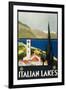 Italian Lakes Tourism Vintage Ad-null-Framed Art Print