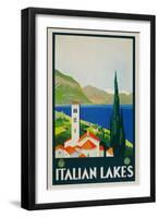 Italian Lakes-Vintage Posters-Framed Giclee Print