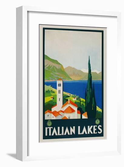 Italian Lakes-Vintage Posters-Framed Giclee Print