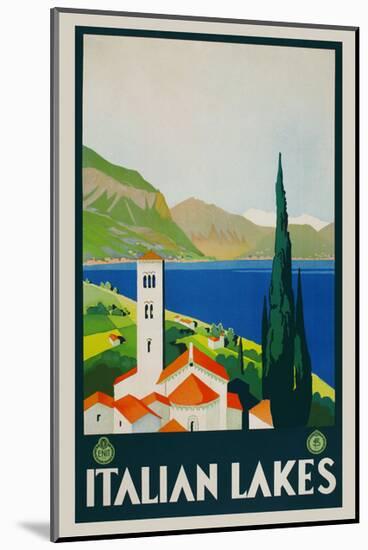 Italian Lakes-Vintage Posters-Mounted Giclee Print