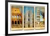 Italian Landmarks - Vintage Cards Series-Maugli-l-Framed Art Print