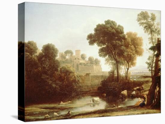 Italian Landscape, 1640-Claude Lorraine-Stretched Canvas