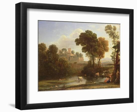 Italian Landscape, 1648-Claude Lorraine-Framed Giclee Print