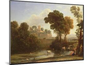 Italian Landscape, 1648-Claude Lorraine-Mounted Giclee Print