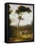 Italian Landscape, 1828-30 (Oil on Canvas)-Washington Allston-Framed Stretched Canvas