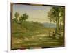 Italian Landscape, 1838 (Oil on Canvas)-Jean Baptiste Camille Corot-Framed Giclee Print