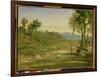 Italian Landscape, 1838 (Oil on Canvas)-Jean Baptiste Camille Corot-Framed Giclee Print
