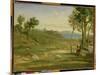 Italian Landscape, 1838 (Oil on Canvas)-Jean Baptiste Camille Corot-Mounted Giclee Print