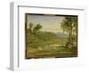 Italian Landscape, 1838 (Oil on Canvas)-Jean Baptiste Camille Corot-Framed Giclee Print