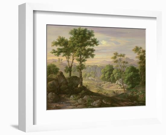 Italian Landscape, 1845-Joachim Faber-Framed Giclee Print