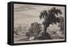 Italian Landscape, Mid 17th Century-Gabriel Perelle-Framed Stretched Canvas