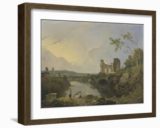 Italian Landscape (Morning), C.1760-65-Richard Wilson-Framed Giclee Print