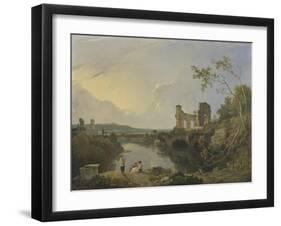 Italian Landscape (Morning), C.1760-65-Richard Wilson-Framed Giclee Print