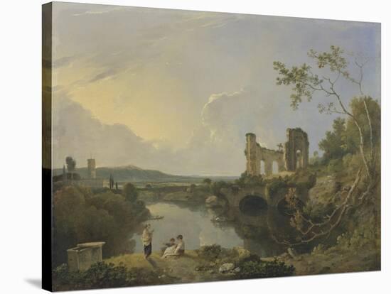 Italian Landscape (Morning), C.1760-65-Richard Wilson-Stretched Canvas