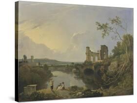 Italian Landscape (Morning), C.1760-65-Richard Wilson-Stretched Canvas