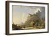 Italian Landscape near Rome: Study for Mountain Stream , 1847 (Oil on Paper, Laid on Canvas)-Jasper Francis Cropsey-Framed Giclee Print