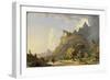 Italian Landscape near Rome: Study for Mountain Stream , 1847 (Oil on Paper, Laid on Canvas)-Jasper Francis Cropsey-Framed Giclee Print