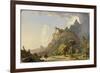 Italian Landscape near Rome: Study for Mountain Stream , 1847 (Oil on Paper, Laid on Canvas)-Jasper Francis Cropsey-Framed Giclee Print