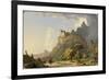 Italian Landscape near Rome: Study for Mountain Stream , 1847 (Oil on Paper, Laid on Canvas)-Jasper Francis Cropsey-Framed Giclee Print