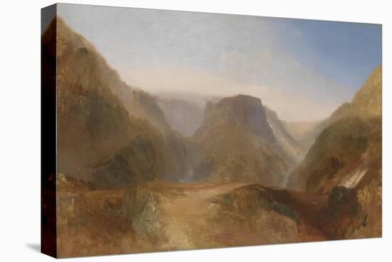 Italian Landscape, Probably Civita Di Bagnoregio-J. M. W. Turner-Stretched Canvas