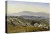 Italian landscape - view towards south from the Serpentera over the Sacco valley-Johann Wilhelm Schirmer-Stretched Canvas