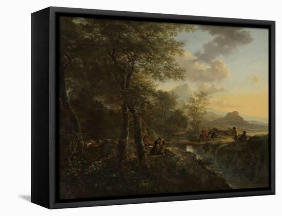 Italian Landscape with a Draughtsman, c.1650-52-Jan Both-Framed Stretched Canvas