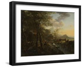 Italian Landscape with a Draughtsman-Jan Both-Framed Art Print