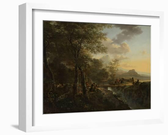 Italian Landscape with a Draughtsman-Jan Both-Framed Art Print