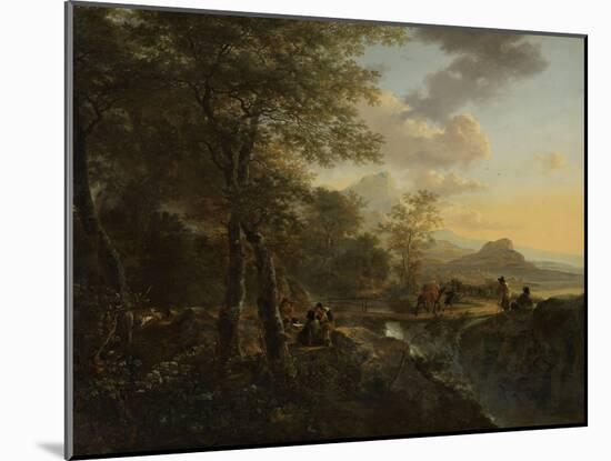 Italian Landscape with a Draughtsman-Jan Both-Mounted Art Print