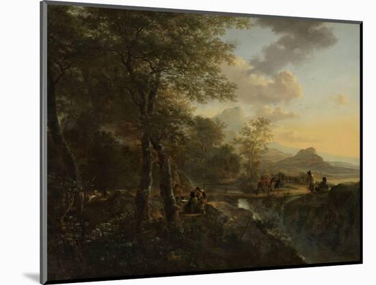 Italian Landscape with a Draughtsman-Jan Both-Mounted Art Print