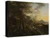 Italian Landscape with a Draughtsman-Jan Both-Stretched Canvas
