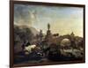 Italian Landscape with a Small Bridge, 1656-Nicolaes Berchem-Framed Giclee Print