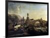 Italian Landscape with a Small Bridge, 1656-Nicolaes Berchem-Framed Giclee Print