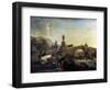 Italian Landscape with a Small Bridge, 1656-Nicolaes Berchem-Framed Giclee Print