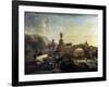 Italian Landscape with a Small Bridge, 1656-Nicolaes Berchem-Framed Giclee Print