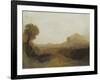 Italian Landscape with a Tower-J. M. W. Turner-Framed Giclee Print